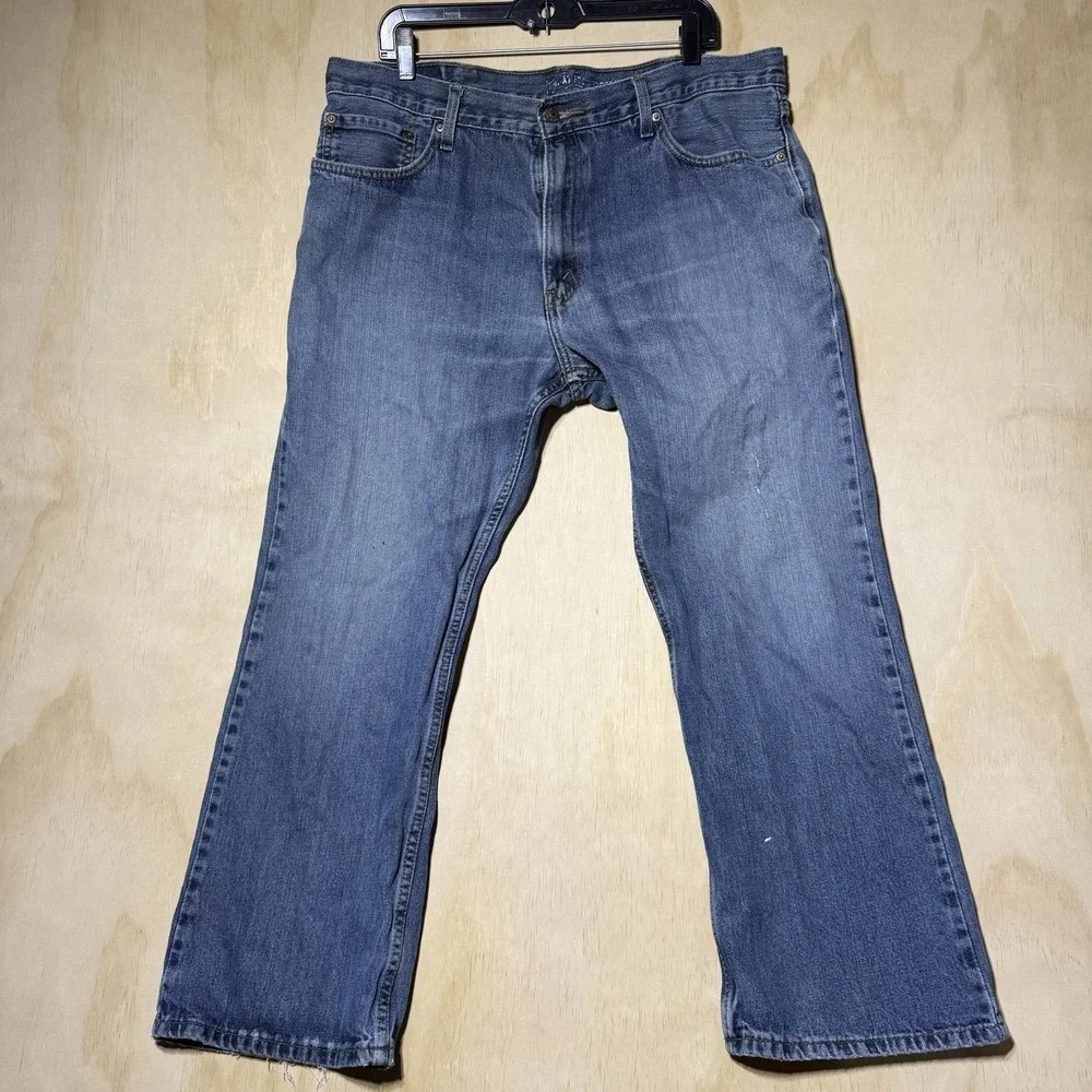 Signature Levi Strauss Mens 40x30 Bootcut Jeans Blue Denim 100% Cotton